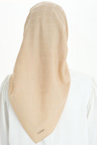 Kare Desen Pamuk Eşarp - Bej TUGBA