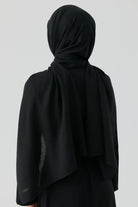 Geometrik Desen Pamuk Şal - Siyah TUGBA