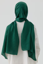 Geometrik Desen Pamuk Şal - Zümrüt TUGBA
