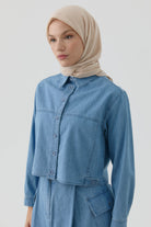 Geometrik Desen Stil Eşarp - Bej TUGBA