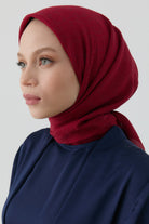Geometrik Desen Stil Eşarp - Bordo TUGBA