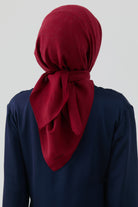 Geometrik Desen Stil Eşarp - Bordo TUGBA