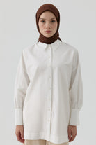 Geometrik Desen Stil Eşarp - Kahve TUGBA