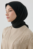 Geometrik Desen Stil Eşarp - Siyah TUGBA