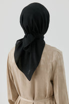 Geometrik Desen Stil Eşarp - Siyah TUGBA