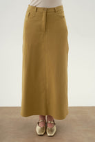 Beş Cepli Etek - Olive TUGBA