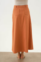 Beş Cepli Etek - Oranj TUGBA