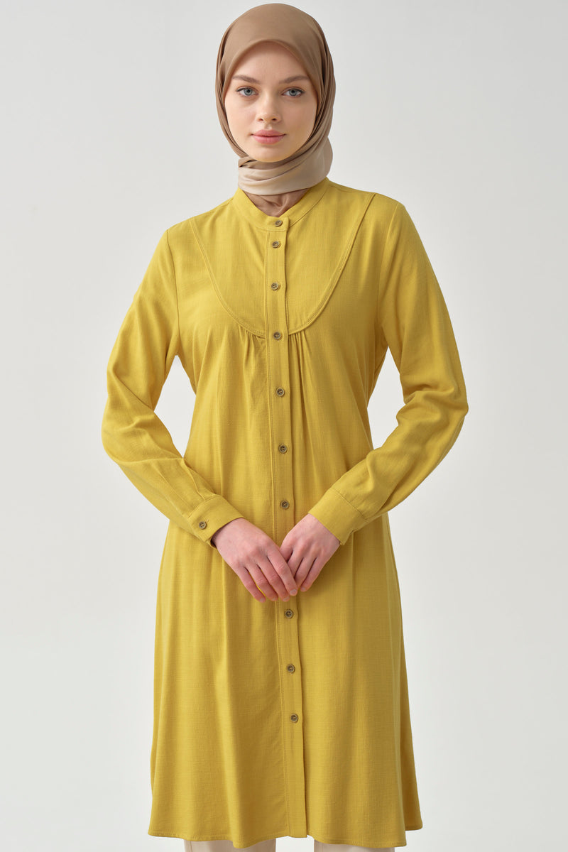 Biye Detaylı Robalı Tunik - Asit TUGBA