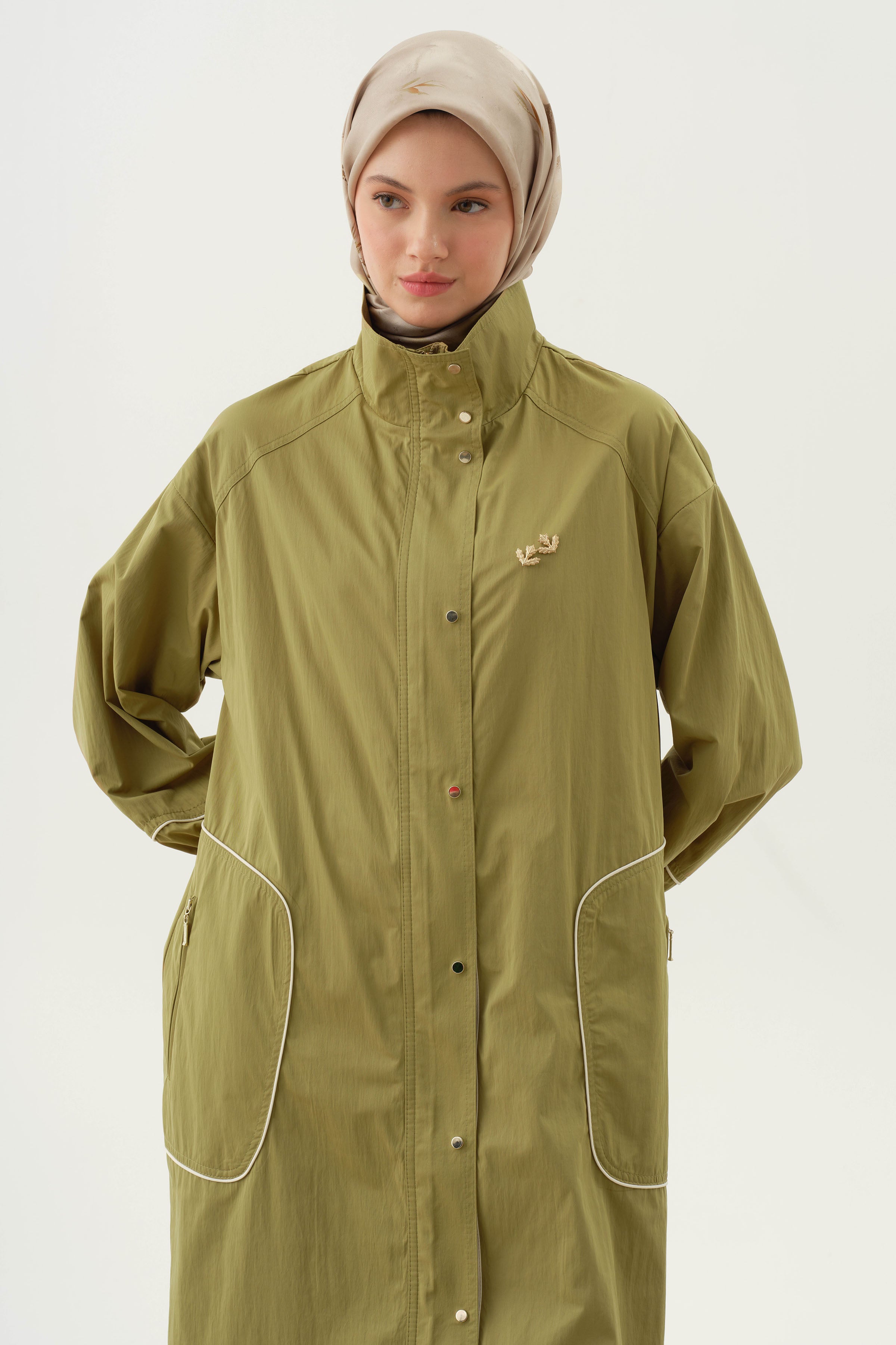 Kombin Biyeli Yağmurluk - Olive – TUĞBA