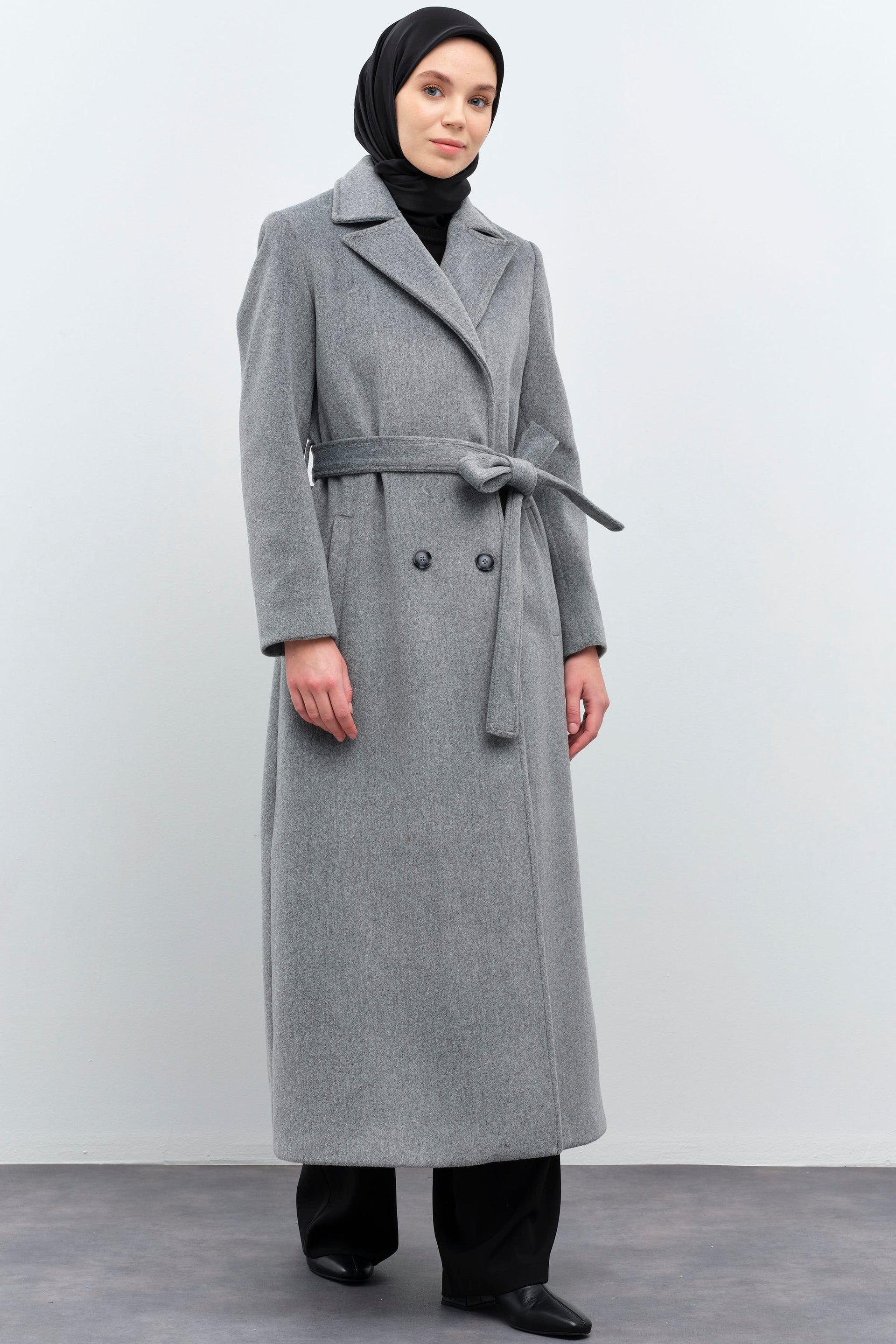 Abrigo cruzado con cuello blazer Tugba – TUĞBA