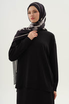 Bluz Etek Triko Takım - Siyah TUGBA