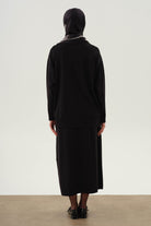 Bluz Etek Triko Takım - Siyah TUGBA