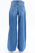 Bol Paça Denim Pantolon - İndigo TUGBA