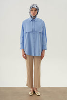 Bol Paça Pensli Pantolon - Bej TUGBA