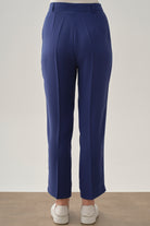 Bol Paça Pensli Pantolon - İndigo TUGBA
