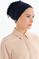 Dantelli Topuz Bone - Lacivert TUGBA