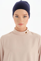 Düz Pamuk Bone - Lacivert TUGBA