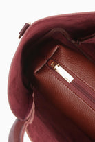 İkili Şerit Detaylı Çanta - Bordo TUGBA