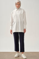 Boru Paça Pantolon - Lacivert TUGBA