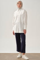 Boru Paça Pantolon - Lacivert TUGBA