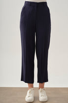 Boru Paça Pantolon - Lacivert TUGBA