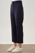 Boru Paça Pantolon - Lacivert TUGBA