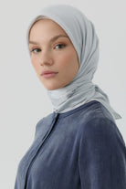 Buket Jakar Naturel Eşarp - Gümüş TUGBA