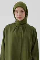 Nevgül Jakar Naturel Eşarp - Haki TUGBA