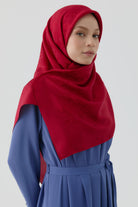 Nevgül Jakar Naturel Eşarp - Kırmızı TUGBA