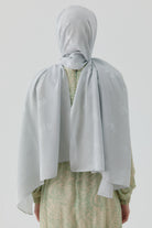 Buket Jakar Naturel Şal - Gümüş TUGBA