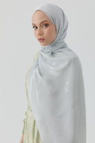 Buket Jakar Naturel Şal - Gümüş TUGBA