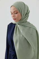 Buket Jakar Naturel Şal - Mint TUGBA