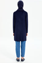 Büyük Beden Örme Tunik - Lacivert TUGBA