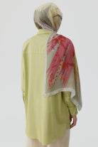 Büzgü Kesik Detaylı Tunik - Fıstık Yeşili TUGBA