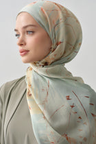 Büzgülü Beli Kuşaklı Abaya - Mint TUGBA
