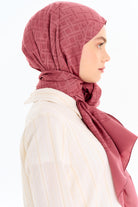 Kare Desen Capri Şal - Gül Kurusu TUGBA