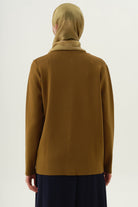 Cepleri Çizgi Detaylı Hırka - Olive TUGBA