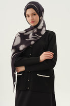 Cepleri Çizgi Detaylı Hırka - Siyah TUGBA