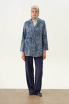 Cepli Bol Paça Pantolon - Lacivert TUGBA