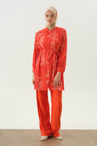 Cepli Bol Paça Pantolon - Mercan TUGBA