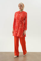 Cepli Bol Paça Pantolon - Mercan TUGBA