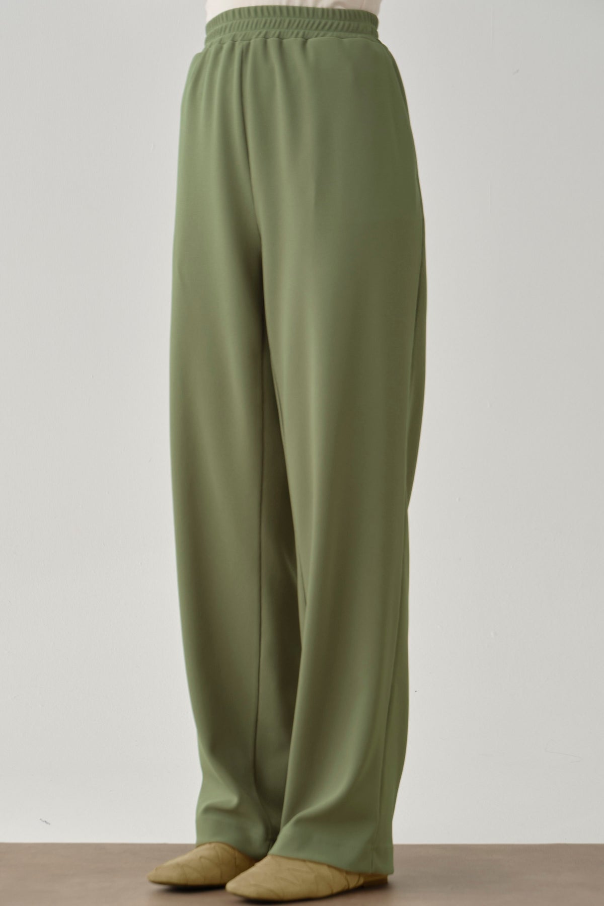 Cepli Boru Paça Örme Pantolon - Mint TUGBA