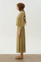 Cepli Crop Gömlek - Olive TUGBA