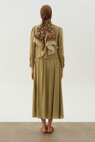 Cepli Crop Gömlek - Olive TUGBA