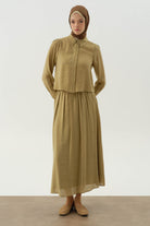 Cepli Crop Gömlek - Olive TUGBA