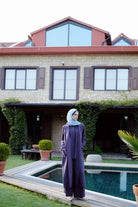 Cepli Kuşaklı Uzun Giy-Çık - İndigo TUGBA