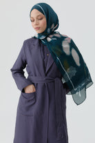 Cepli Kuşaklı Uzun Giy-Çık - İndigo TUGBA