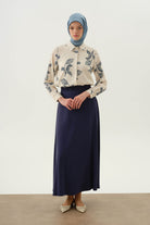 Cepsiz Godeli Etek - Lacivert TUGBA