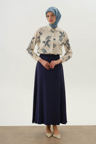 Cepsiz Godeli Etek - Lacivert TUGBA