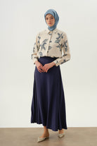 Cepsiz Godeli Etek - Lacivert TUGBA